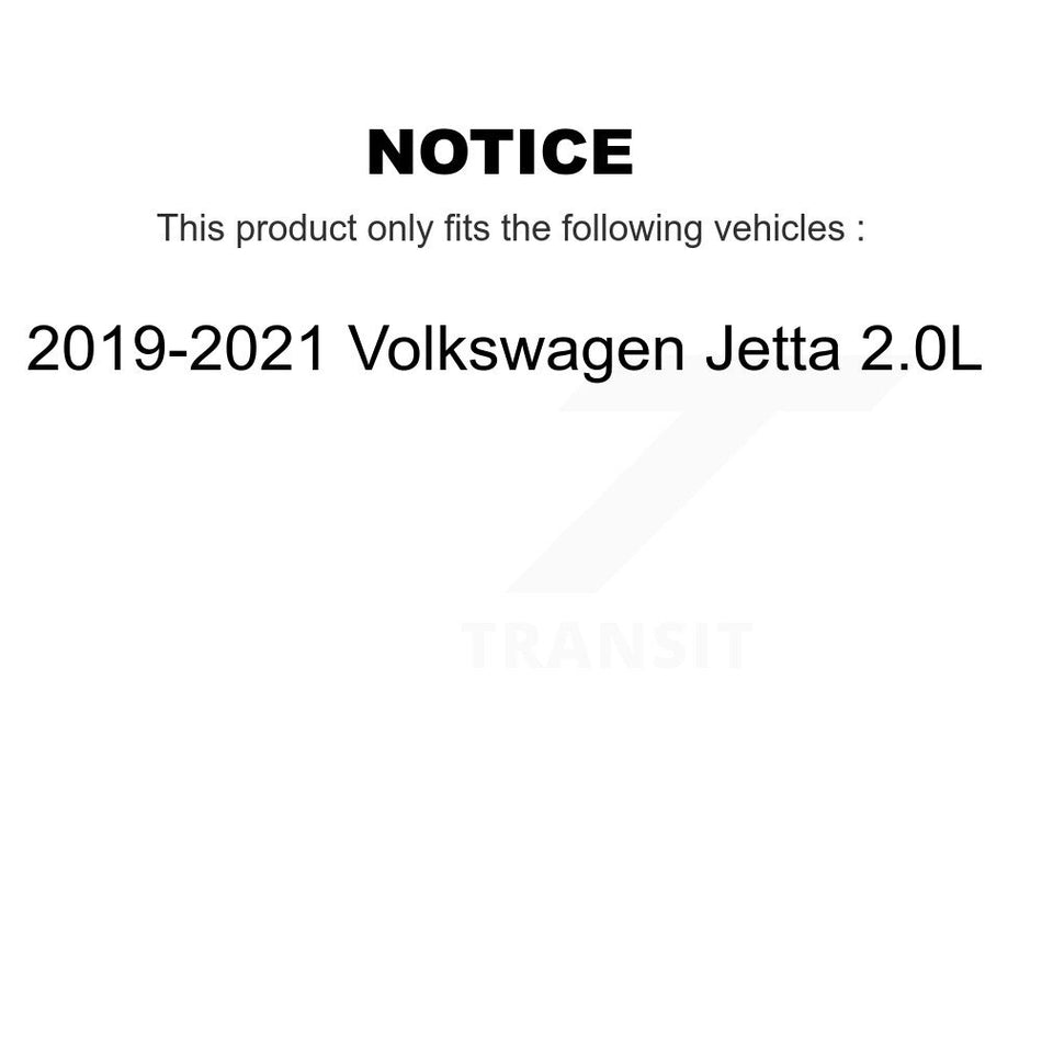 Front Rear Ceramic Pad & Coated Disc Brake Rotors Kit For 2019-2021 Volkswagen Jetta 2.0L KGA-103353