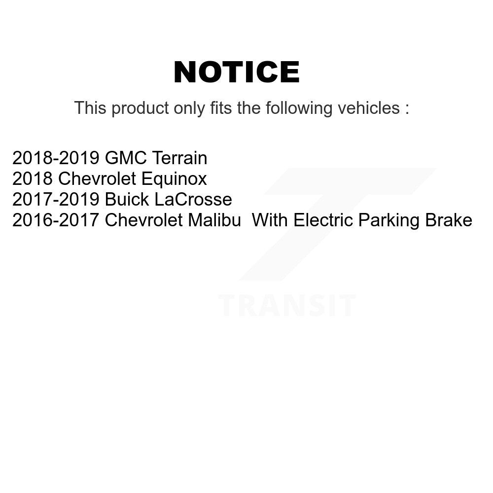 Rear Coat Disc Brake Rotor Ceramic Pad Kit For Chevrolet Equinox GMC Terrain Malibu Buick KGA-103492