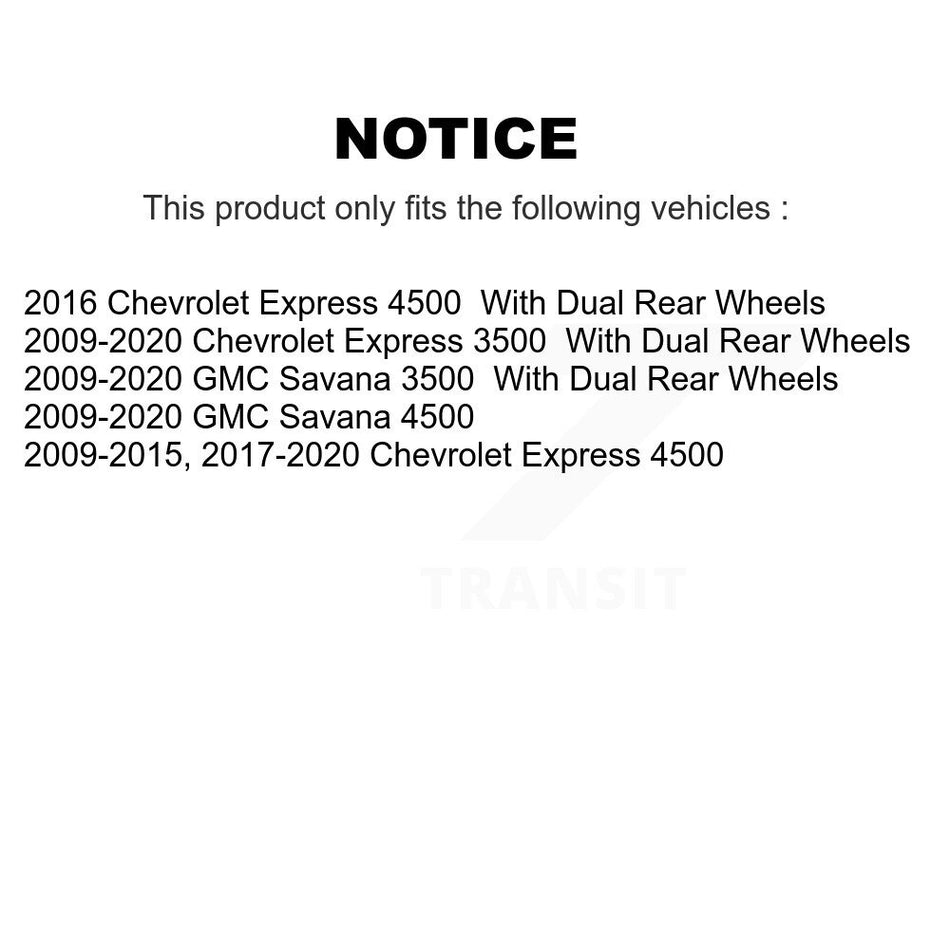 Rear Coated Disc Brake Rotor & Ceramic Pad Kit For GMC Savana 3500 Chevrolet Express 4500 KGA-103524