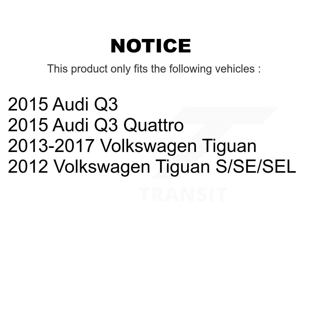 Rear Coated Disc Brake Rotors Semi-Metallic Pad Kit For Volkswagen Tiguan Audi Q3 Quattro KGA-103562