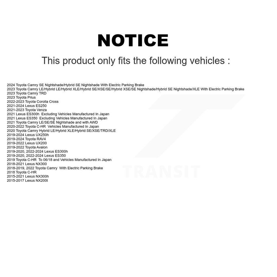 Rear Coat Disc Brake Rotor Ceramic Pad Kit For Toyota RAV4 Camry Lexus C-HR NX300 Corolla KGA-103616