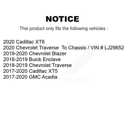 Rear Coat Brake Rotors Ceramic Pad Kit For Chevrolet Cadillac XT5 Traverse GMC Acadia XT6 KGA-103653
