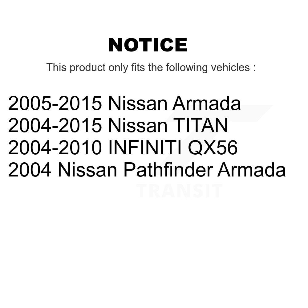 Rear Coated Brake Rotors Ceramic Pad Kit For Nissan TITAN Armada INFINITI QX56 Pathfinder KGA-103719