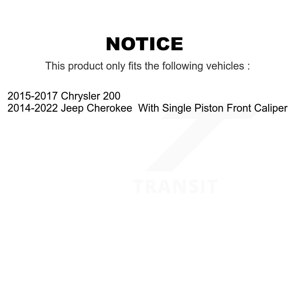 Rear Coated Disc Brake Rotors And Ceramic Pads Kit For Jeep Cherokee Chrysler 200 KGA-103785