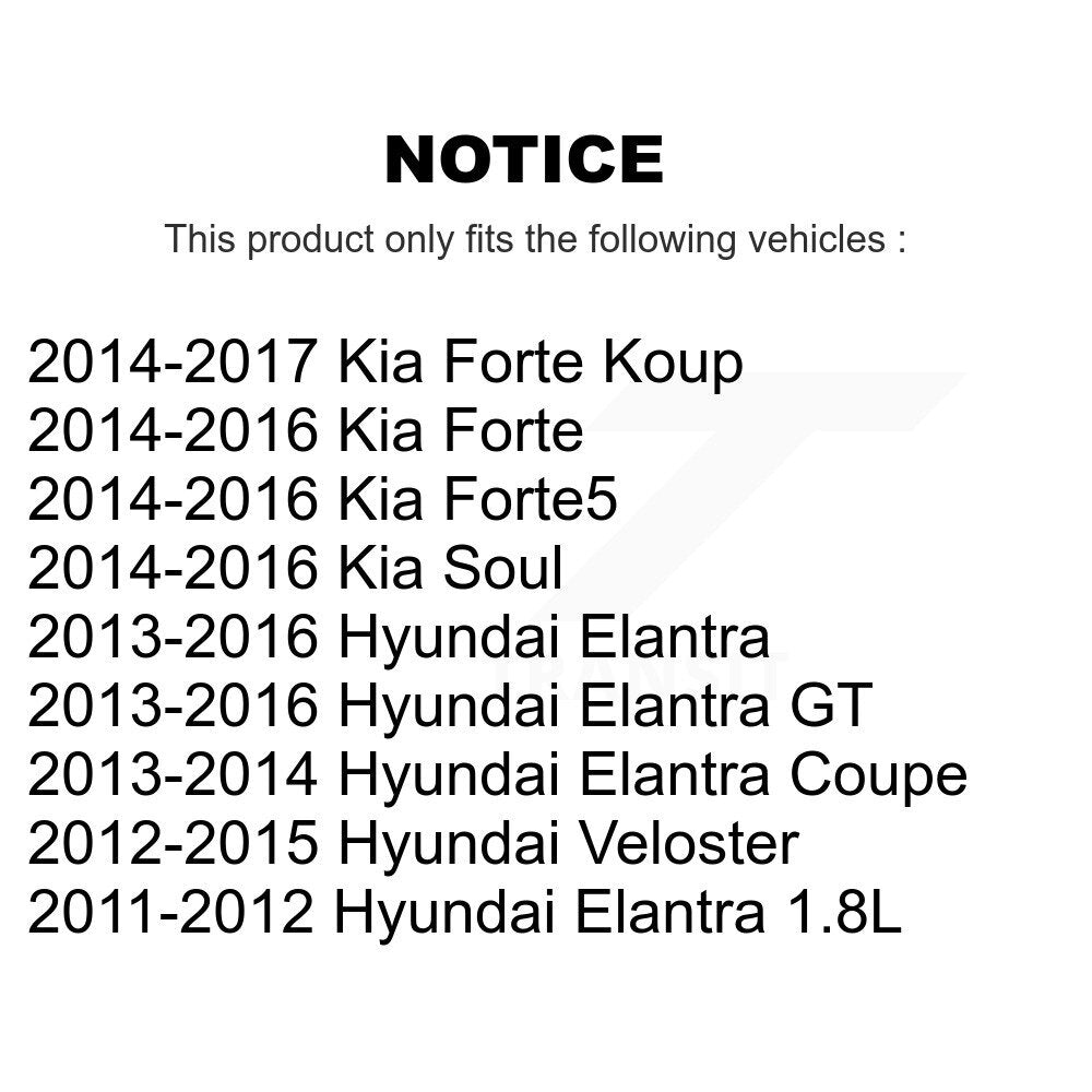 Rear Coat Brake Rotor Ceramic Pad Kit For Hyundai Elantra Kia GT Soul Forte Veloster Koup KGA-103806