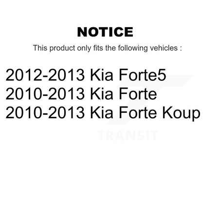 Rear Coated Disc Brake Rotors And Ceramic Pads Kit For Kia Forte Koup Forte5 KGA-103811