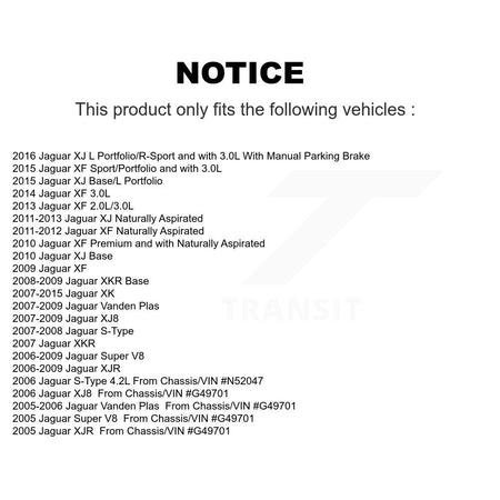 Rear Coat Brake Rotor Semi-Metallic Pad Kit For Jaguar XF XJ XK Vanden Plas XKR S-Type V8 KGA-103929