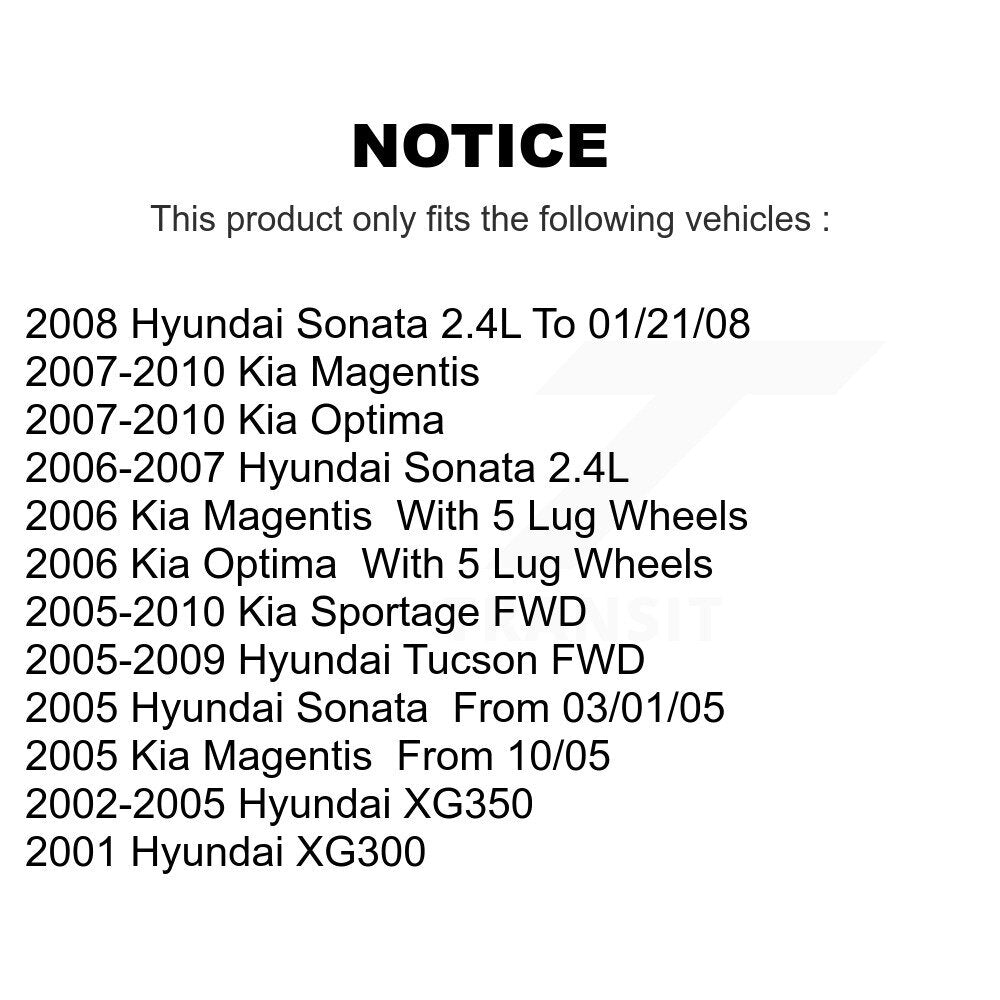 Rear Coat Brake Rotor Ceramic Pad Kit For Hyundai Tucson Kia Sportage Sonata Optima XG350 KGA-103959