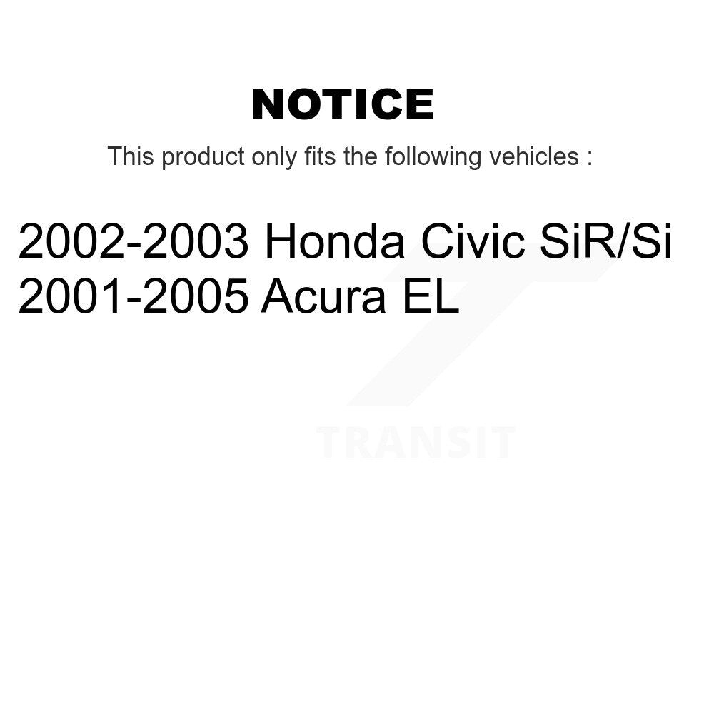 Rear Coated Disc Brake Rotors And Ceramic Pads Kit For Honda Civic Acura EL KGA-104008