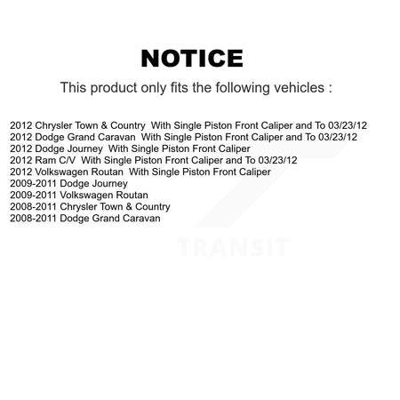 Rear Coat Brake Rotor Ceramic Pad Kit For Dodge Grand Caravan Journey Chrysler Town & Ram KGA-104026