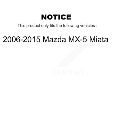 Rear Coated Disc Brake Rotors And Ceramic Pads Kit For 2006-2015 Mazda MX-5 Miata KGA-104029