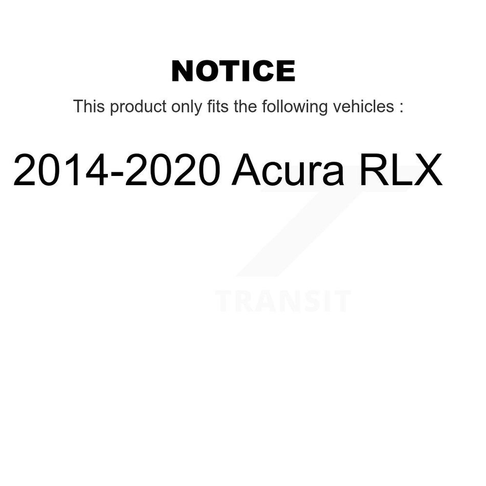 Rear Coated Disc Brake Rotors And Ceramic Pads Kit For 2014-2020 Acura RLX KGA-104087