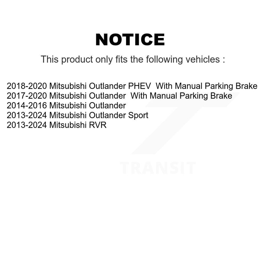 Rear Coated Disc Brake Rotors And Ceramic Pad Kit For Mitsubishi RVR Outlander PHEV Sport KGA-104093