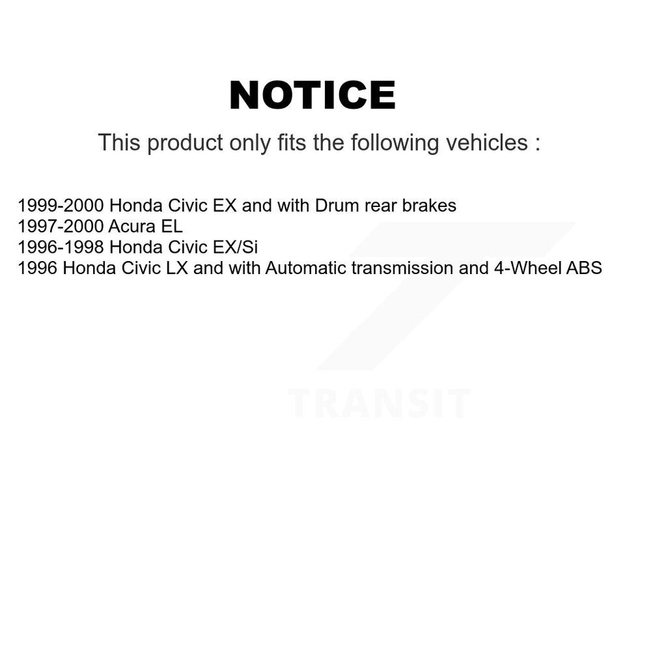 Front Rear Disc Brake Rotors Ceramic Pads And Coated Drum Kit For Honda Civic Acura EL KGA-104282