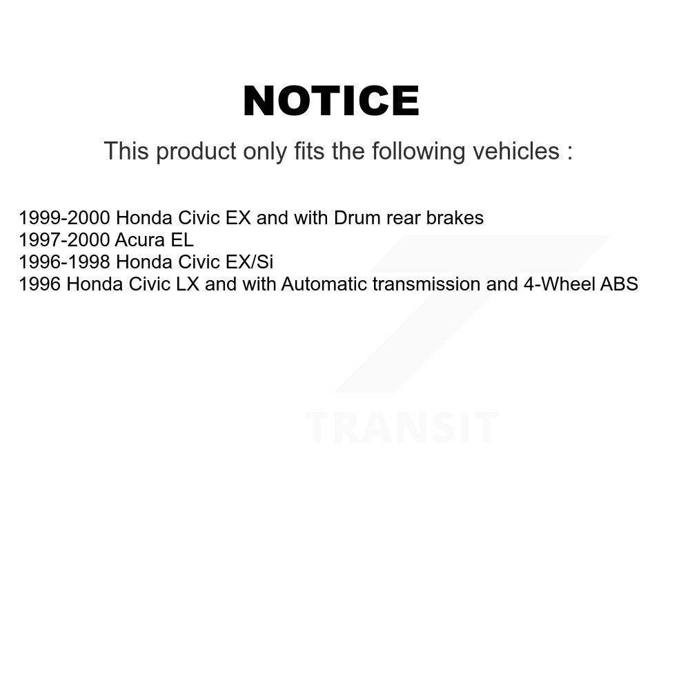 Front Rear Disc Brake Rotors Ceramic Pads And Coated Drum Kit For Honda Civic Acura EL KGA-104283