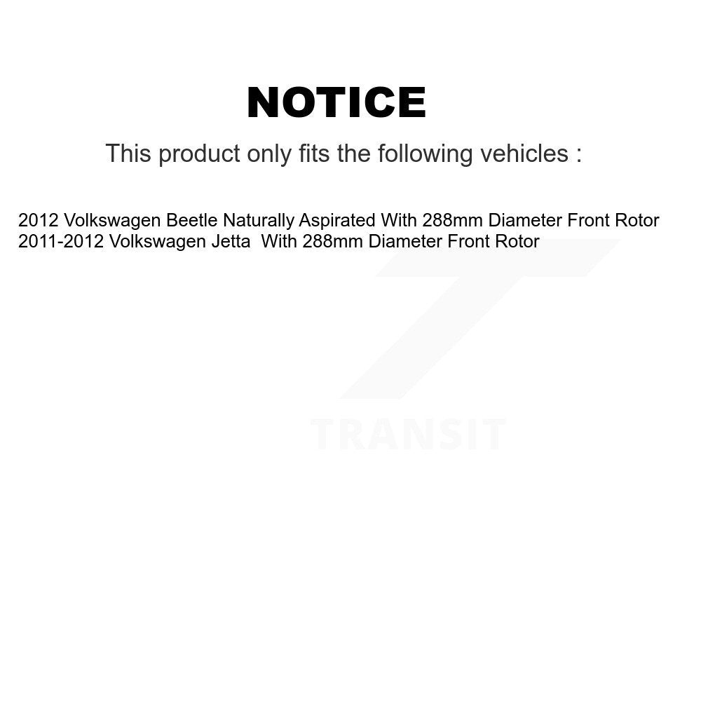 Front Rear Disc Brake Rotor Semi-Metallic Pad Coated Drum Kit For Volkswagen Jetta Beetle KGA-104374
