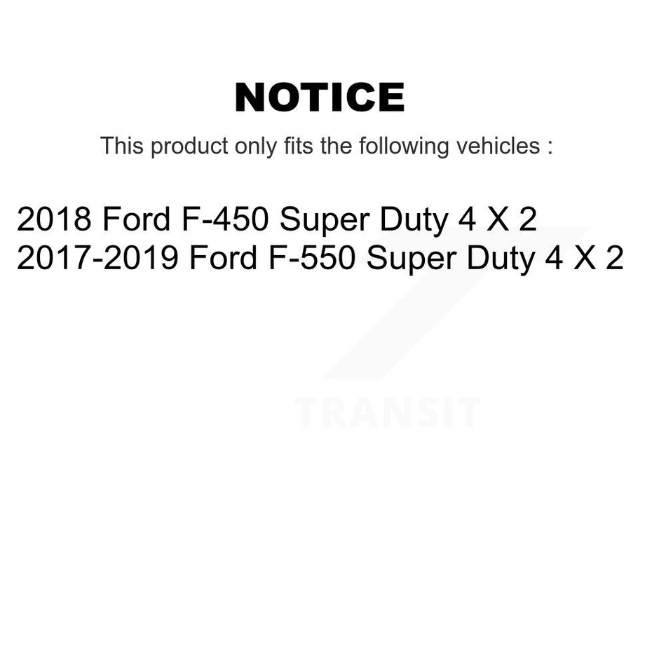 Front Rear Semi-Metallic Pad Coated Brake Rotor Kit For Ford F-450 Super Duty F-550 4 X 2 KGA-104408