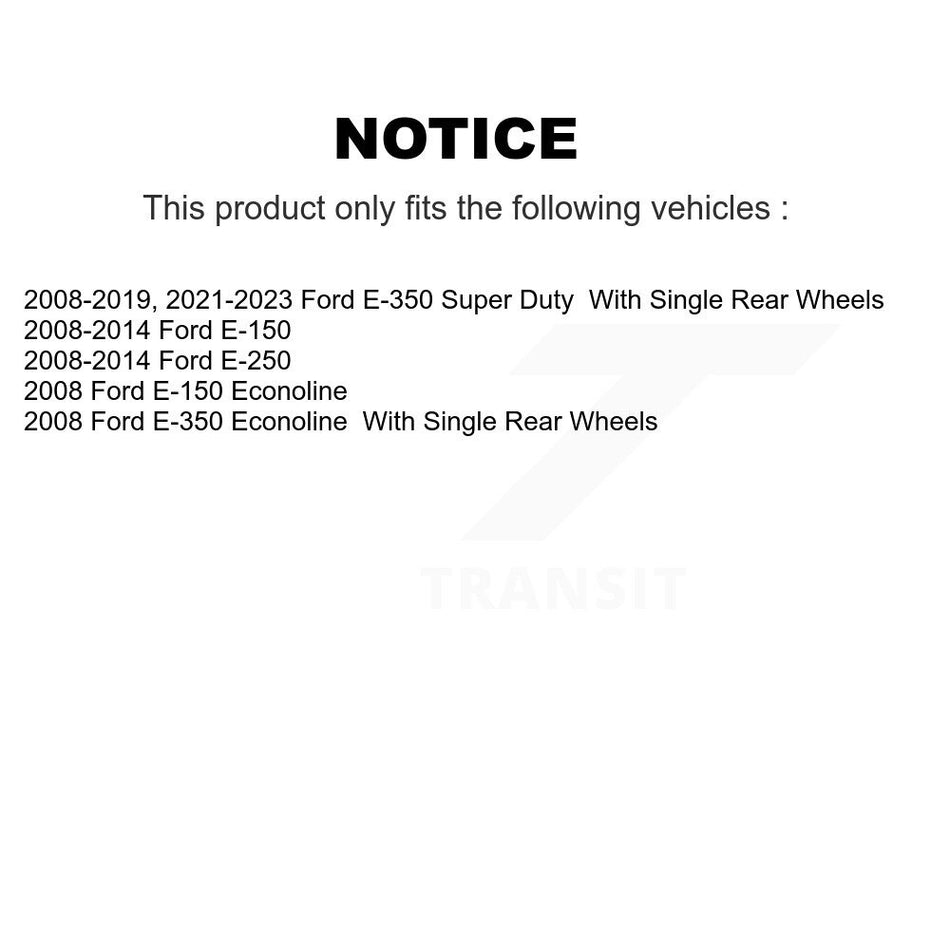 Front Rear Semi-Metallic Pad Coated Brake Rotor Kit For Ford E-350 Super Duty E-250 E-150 KGA-104430
