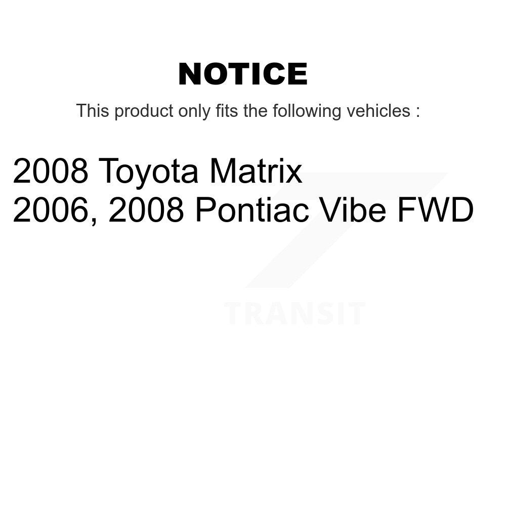 Front Rear Brake Rotor Ceramic Pad & Coated Drum Kit (9Pc) For Pontiac Vibe Toyota Matrix KGA-104556