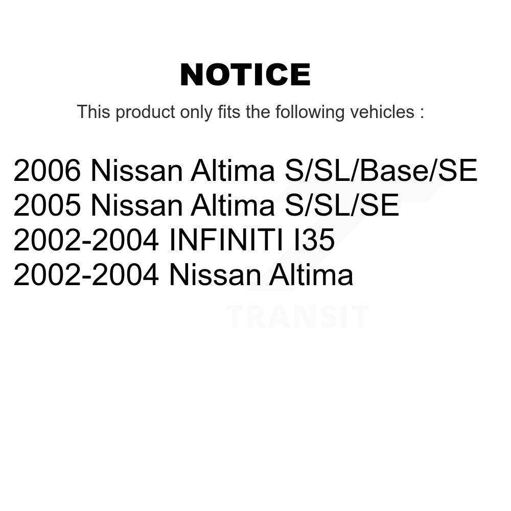 Front Coated Disc Brake Rotors And Ceramic Pads Kit For Nissan Altima INFINITI I35 KGA-104642