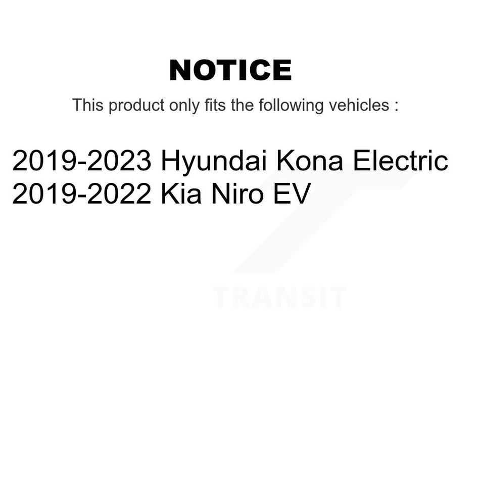 Front Rear Ceramic Pad Coated Disc Brake Rotors Kit For Hyundai Kona Electric Kia Niro EV KGA-104815