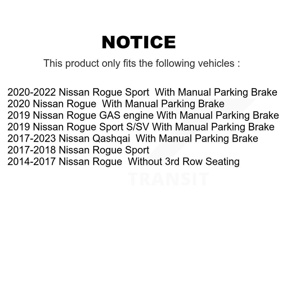 Front Rear Ceramic Pads And Coated Disc Brake Rotors Kit For Nissan Rogue Sport Qashqai KGA-104923