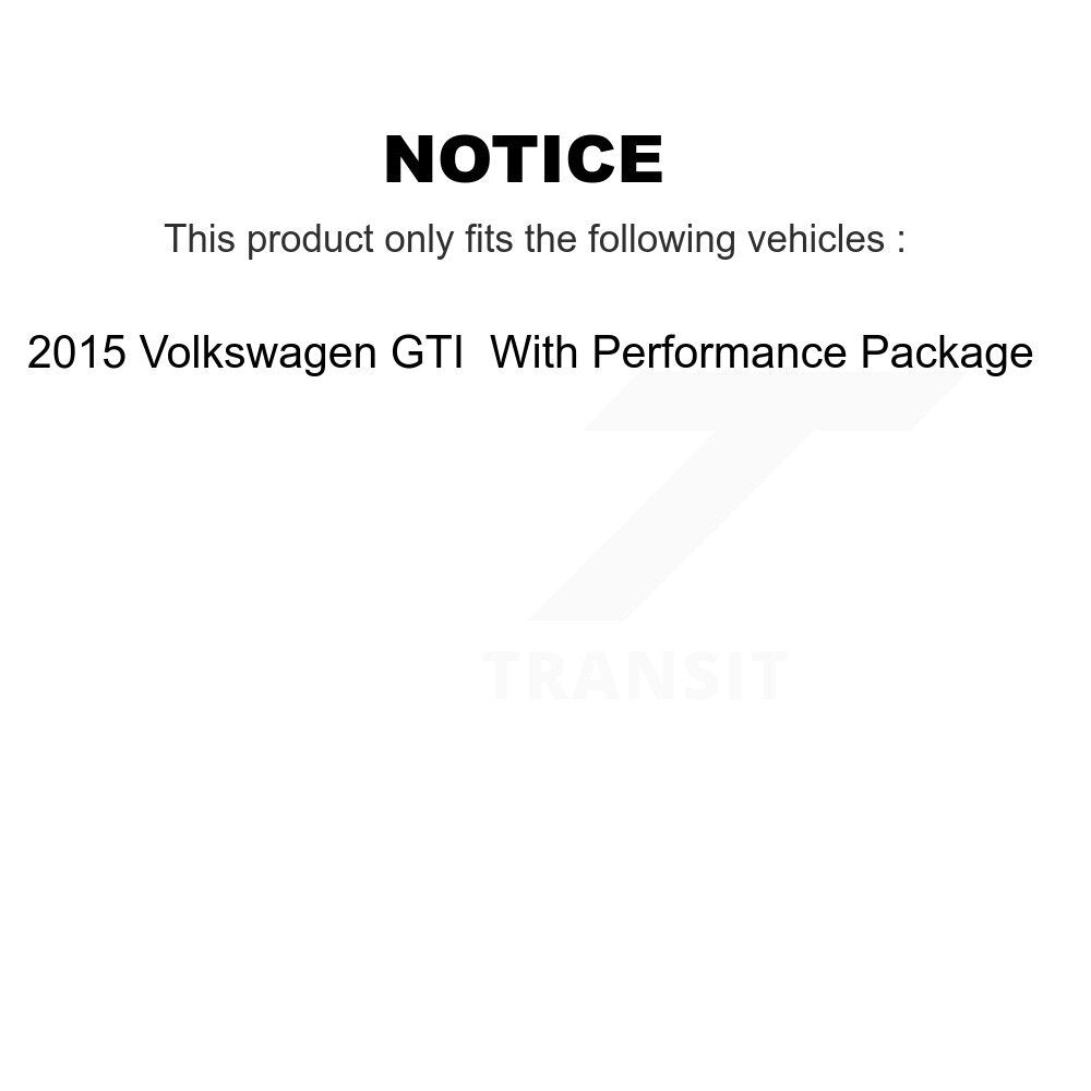 Front Rear Ceramic Pad Coated Brake Rotor Kit For Volkswagen GTI With Performance Package KGA-105000
