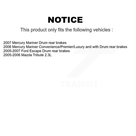 Front Rear Semi-Metallic Pad Coated Brake Rotor Kit For Ford Escape Mazda Tribute Mercury KGA-105033