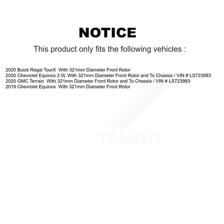 Front Rear Ceramic Pad Coat Brake Rotor Kit For Chevrolet Equinox GMC Terrain Buick Regal KGA-105050
