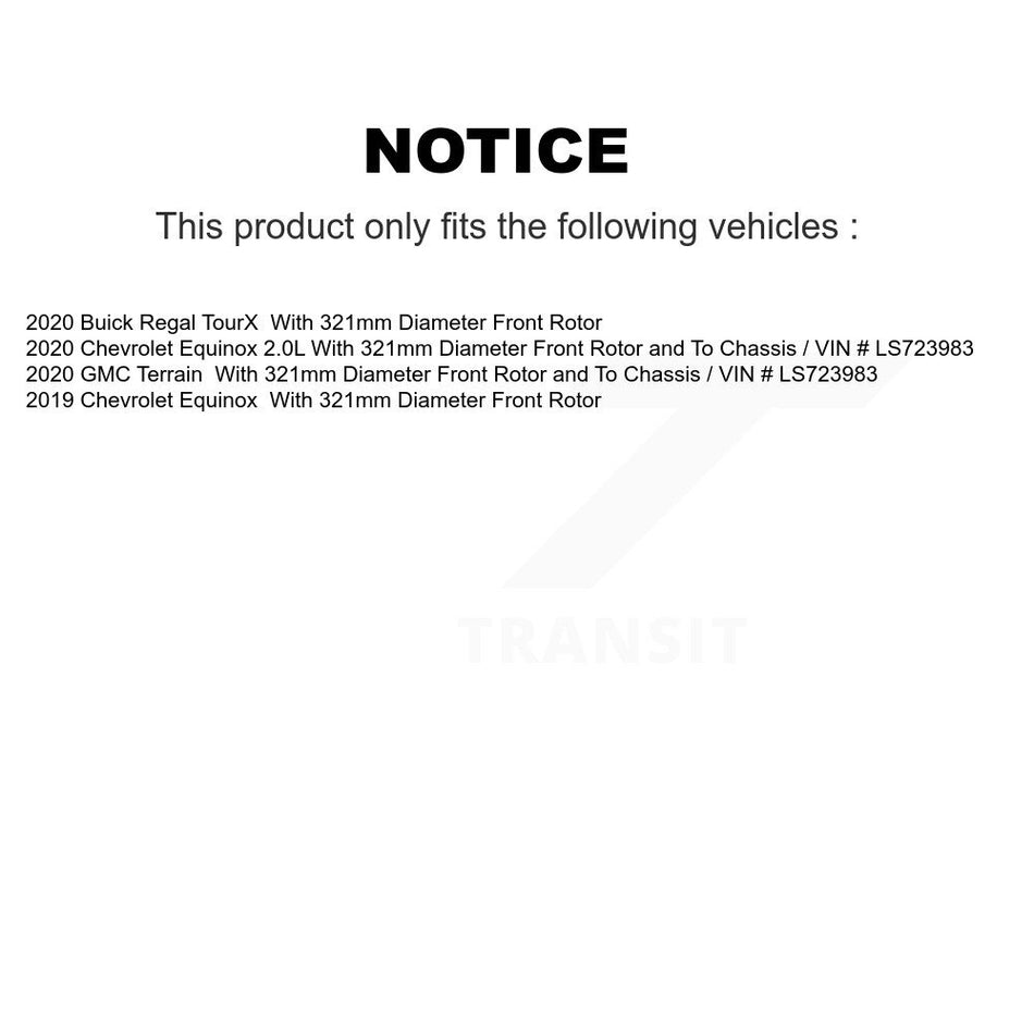 Front Rear Ceramic Pad Coat Brake Rotor Kit For Chevrolet Equinox GMC Terrain Buick Regal KGA-105050
