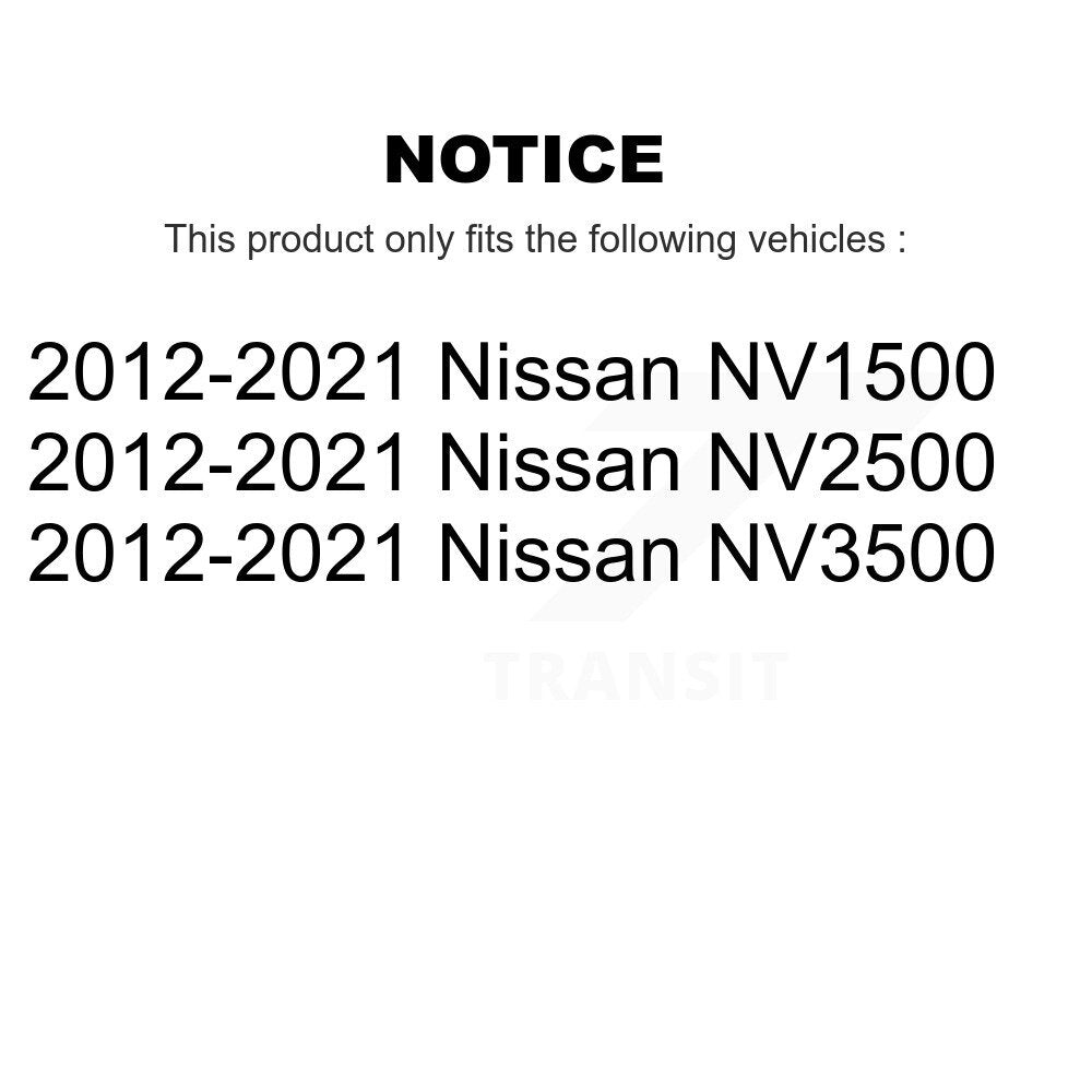 Front Ceramic Rear Semi-Metallic Pad Coat Brake Rotor Kit For Nissan NV2500 NV3500 NV1500 KGA-105068