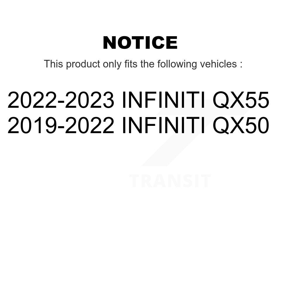 Front Rear Ceramic Pads And Coated Disc Brake Rotors Kit For INFINITI QX50 QX55 KGA-105094