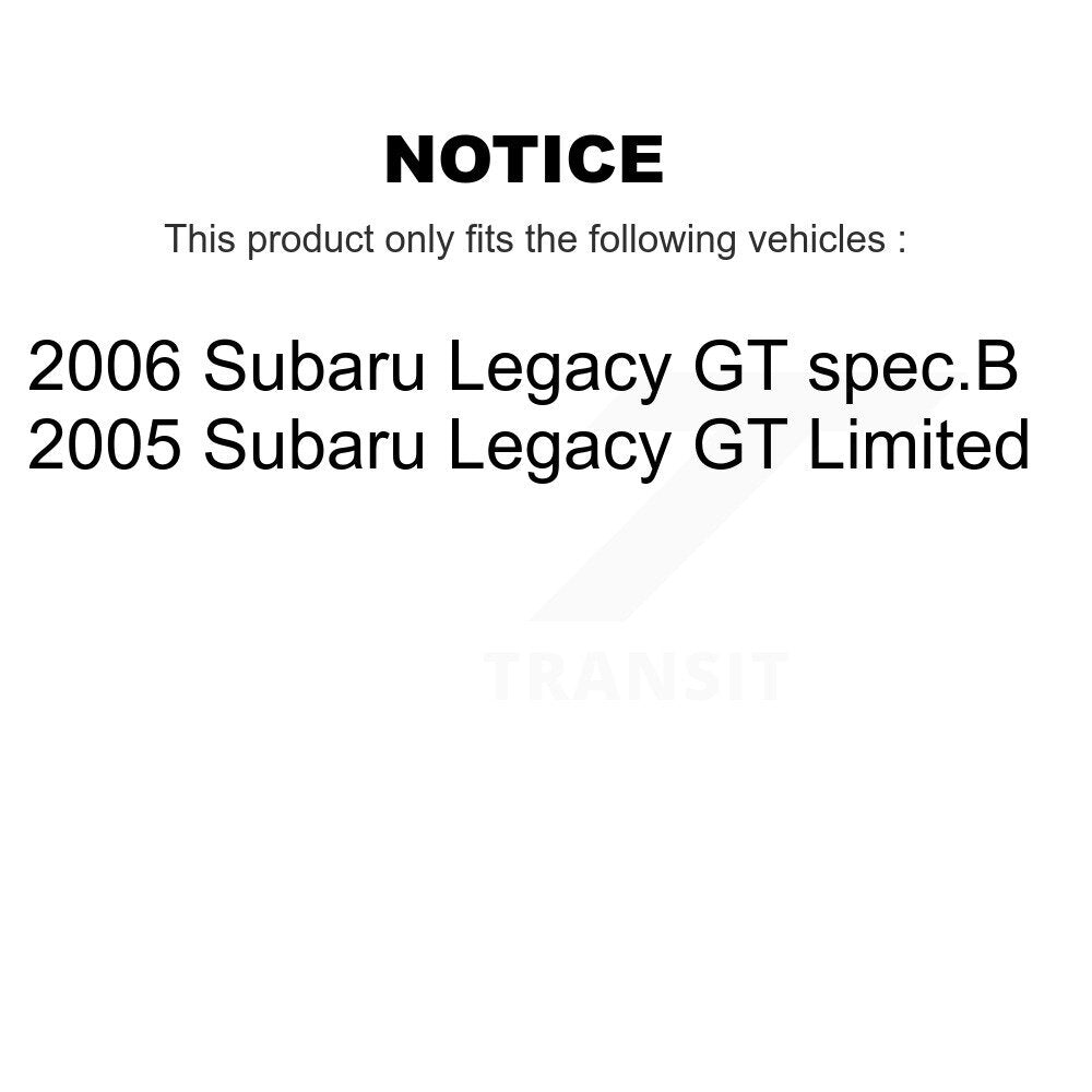 Front Rear Ceramic Pads And Coated Disc Brake Rotors Kit For Subaru Legacy KGA-105111
