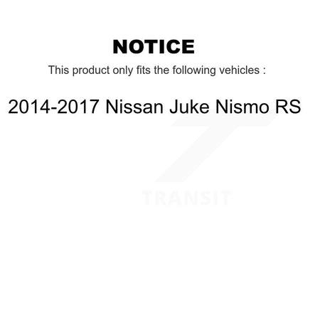 Front Rear Ceramic Pad And Coated Disc Brake Rotor Kit For 2014-2017 Nissan Juke Nismo RS KGA-105194