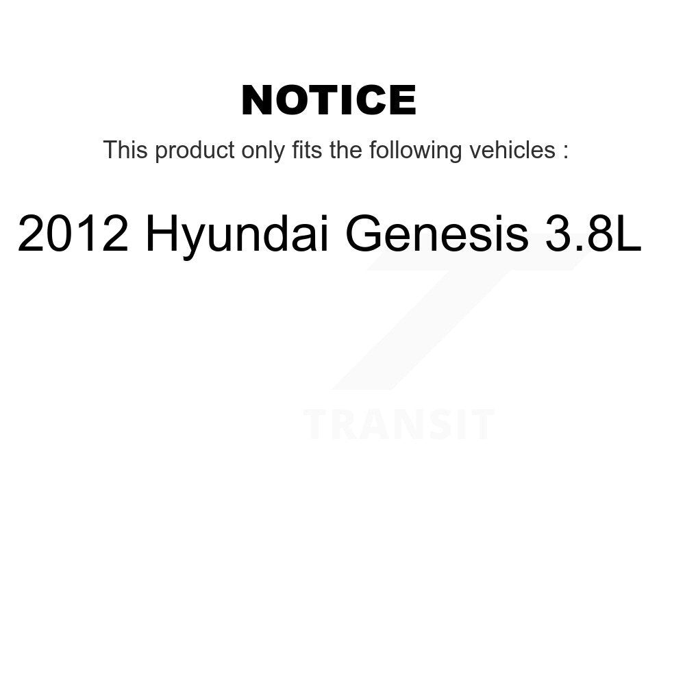 Front Rear Ceramic Pads And Coated Disc Brake Rotors Kit For 2012 Hyundai Genesis 3.8L KGA-105208