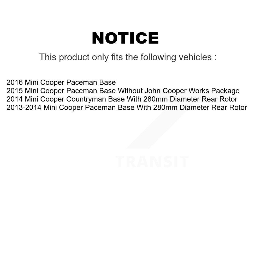 Front Semi-Metallic Rear Ceramic Pad Coat Brake Rotor Kit For Mini Cooper Countryman Base KGA-105209