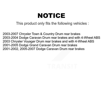 Front Rear Semi-Metallic Pad Coat Brake Rotor Kit For Dodge Caravan Grand Chrysler Town & KGA-105343