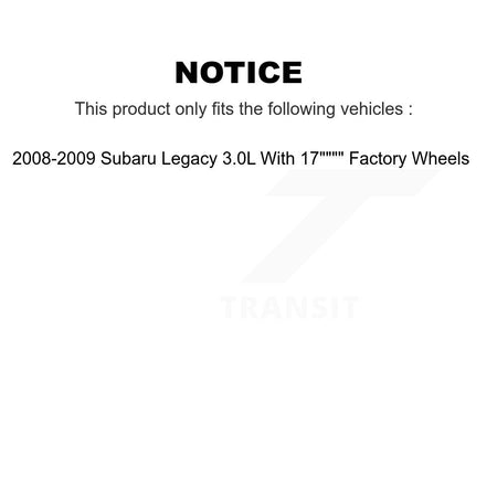 Rear Coated Brake Rotor & Semi-Metallic Pad Kit For Subaru Legacy With 17" Factory Wheels KGA-105423