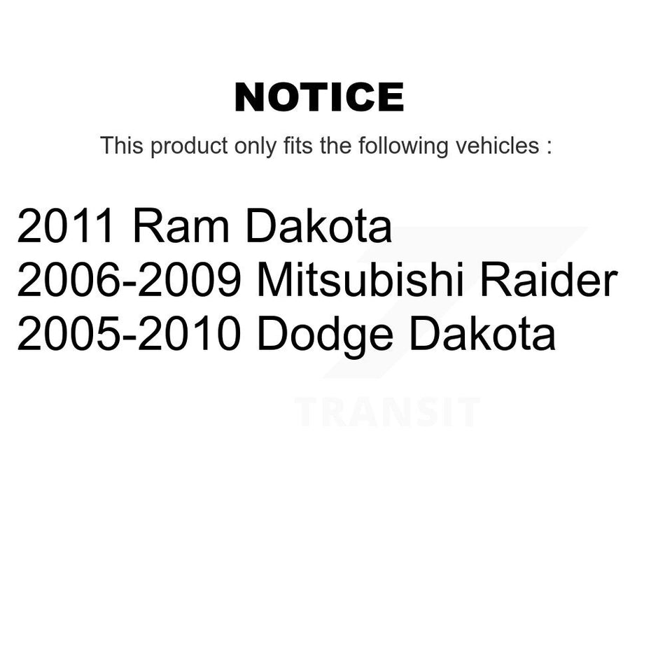 Front Coat Disc Brake Rotors Semi-Metallic Pad Kit For Dakota Dodge Ram Mitsubishi Raider KGA-105636