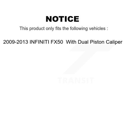 Front Rear Ceramic Pad Coated Brake Rotors Kit For INFINITI FX50 With Dual Piston Caliper KGA-105678