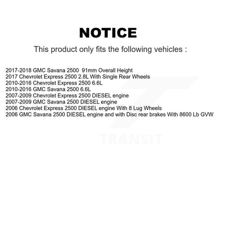 Front Ceramic Rear Semi-Metallic Pad Coated Brake Rotor Kit For GMC Savana 2500 Chevrolet KGA-105800
