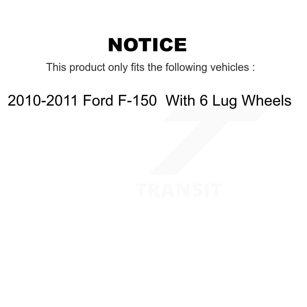 Front Ceramic Rear Semi-Metallic Pads And Coated Disc Brake Rotors Kit For Ford F-150 KGA-105825
