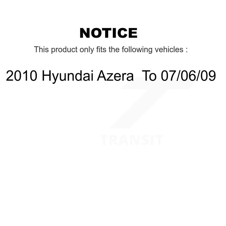 Front Rear Ceramic Pad And Coated Disc Brake Rotor Kit For 2010 Hyundai Azera To 07 06 09 KGA-105853