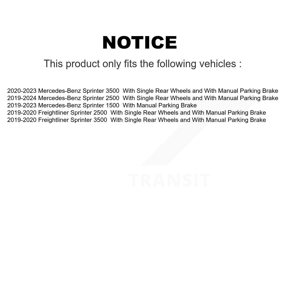 Rear Coated Brake Rotor & Semi-Metallic Pad Kit For Mercedes-Benz Sprinter 2500 3500 1500 KGA-105883