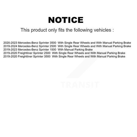 Rear Coated Brake Rotor & Semi-Metallic Pad Kit For Mercedes-Benz Sprinter 2500 3500 1500 KGA-105883