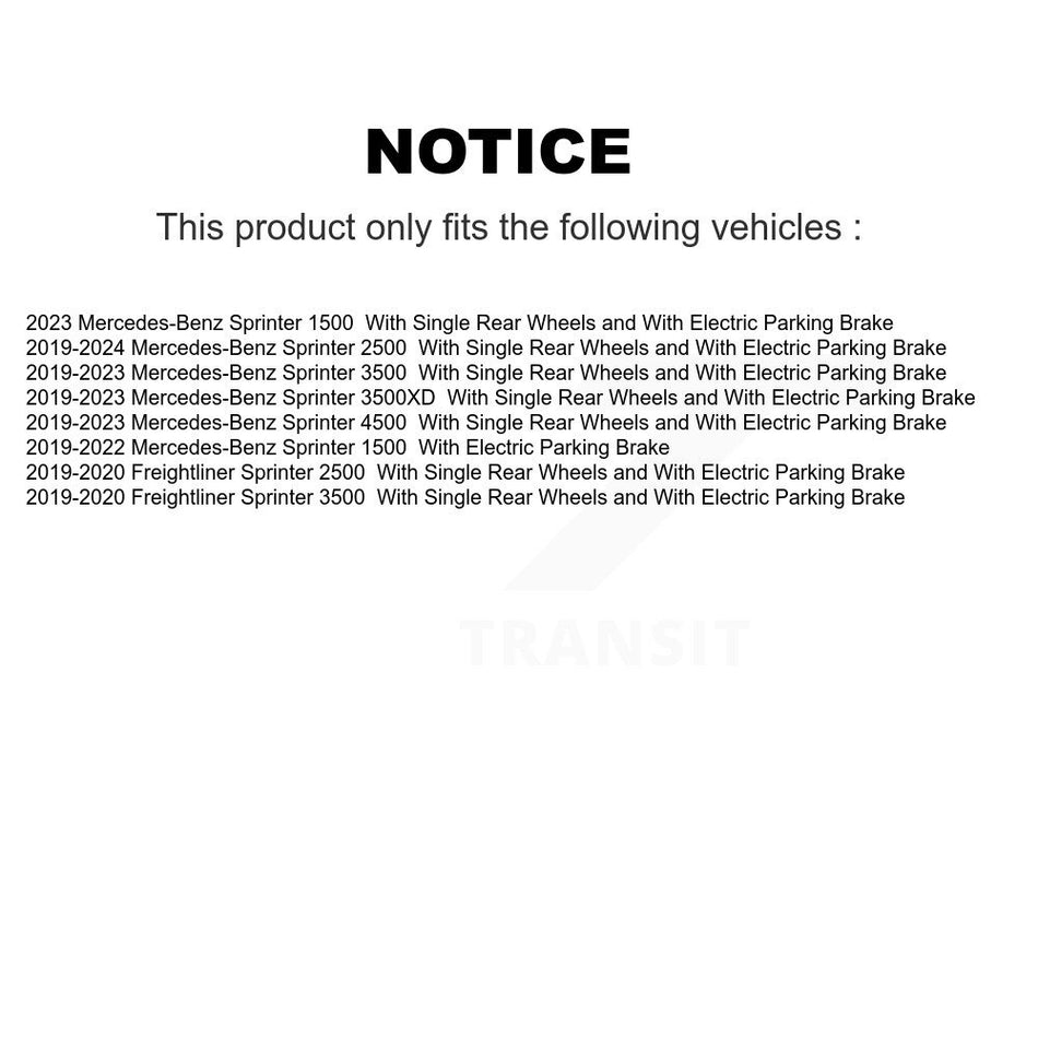 Rear Coated Brake Rotor & Semi-Metallic Pad Kit For Mercedes-Benz Sprinter 2500 3500 4500 KGA-105884