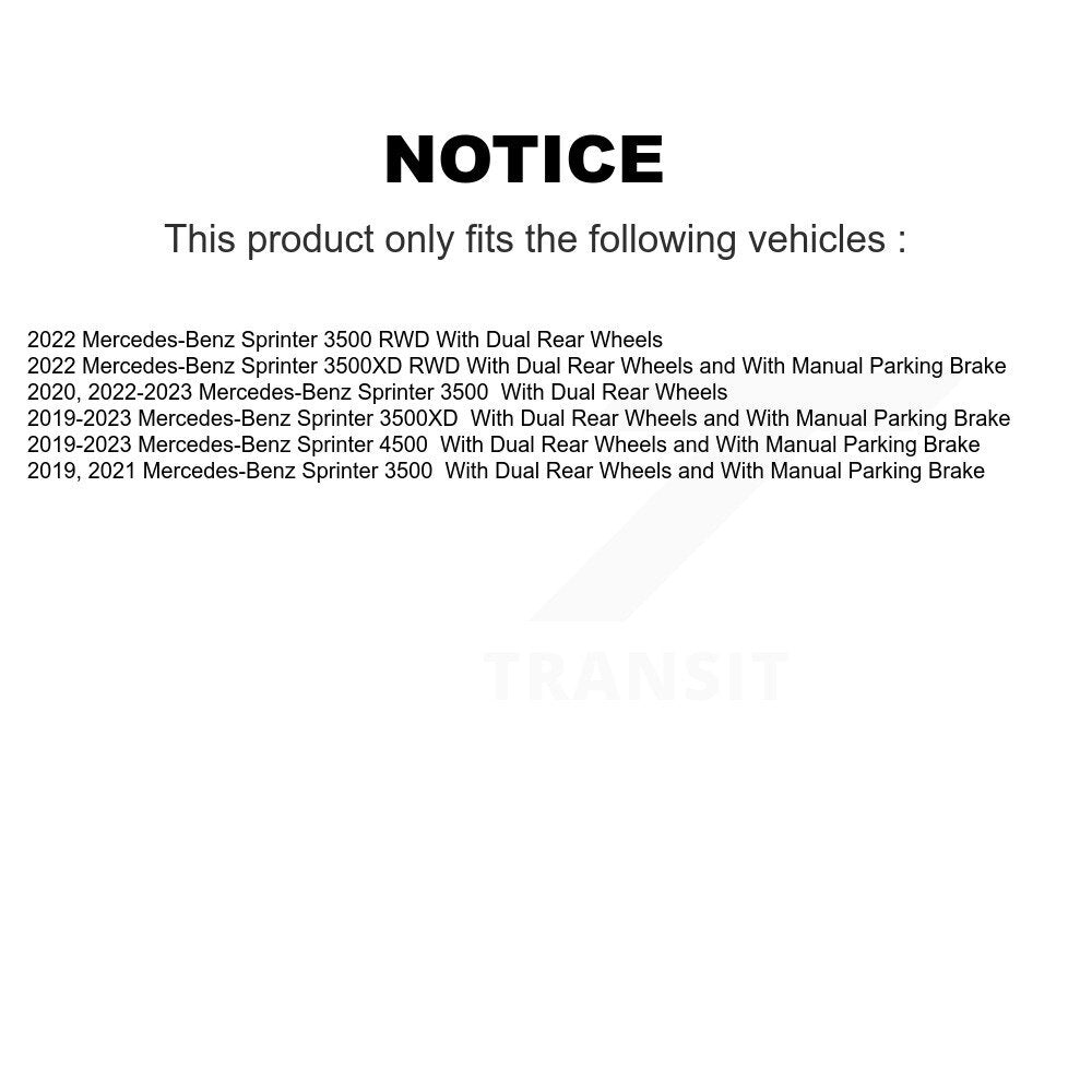 Front Rear Semi-Metallic Pad Coated Brake Rotors Kit For Mercedes-Benz Sprinter 3500 4500 KGA-105948