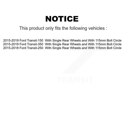 Front Coat Brake Rotor Semi-Metallic Pad Kit For Ford Transit-250 Transit-150 Transit-350 KGA-106018