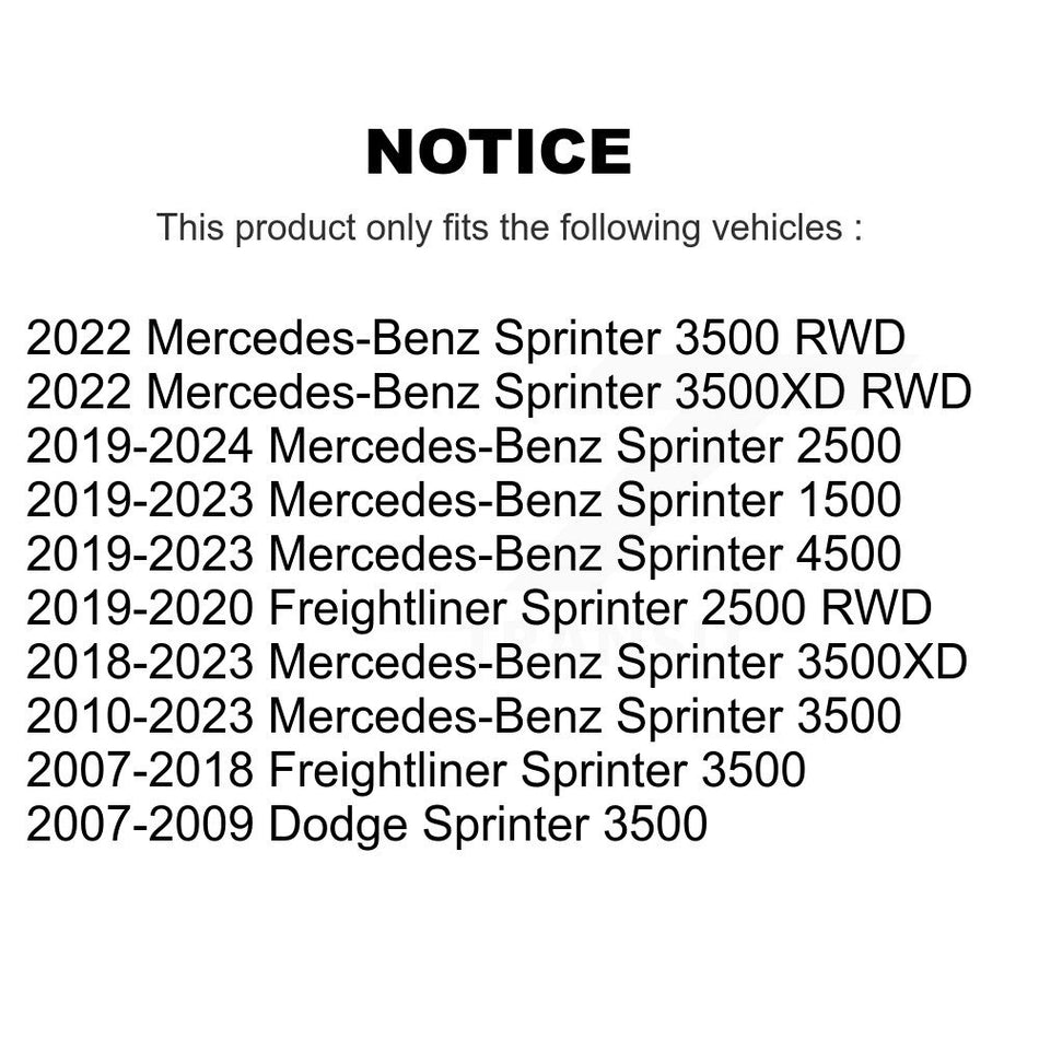 Front Coated Brake Rotor Semi-Metallic Pad Kit For Mercedes-Benz Sprinter 2500 3500 Dodge KGA-106021