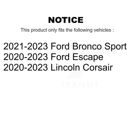 Rear Coated Disc Brake Rotor Ceramic Pad Kit For Ford Escape Bronco Sport Lincoln Corsair KGA-106045